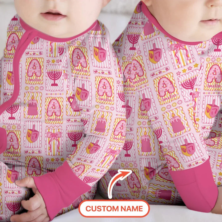 Custom Name Hanukkah Wonderland Bamboo Convertible Zippy