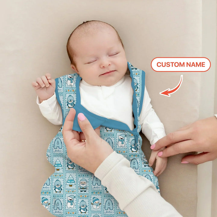 Custom Name Winter Wonderland Bamboo Sleep Bag