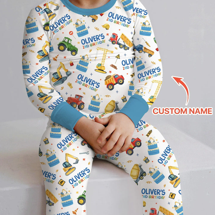 Custom Name Little Builder's Birthday Bamboo Convertible Zippy