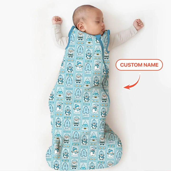 Custom Name Winter Wonderland Bamboo Sleep Bag