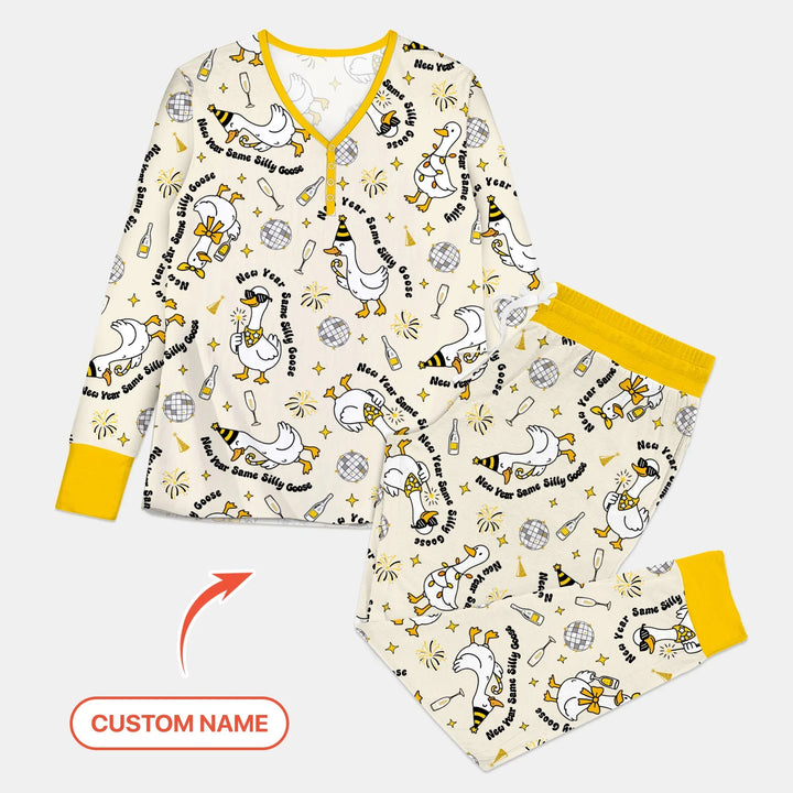 New Year Silly Goose Bamboo Women Pajama Set
