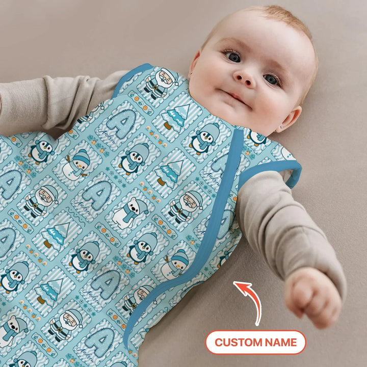 Custom Name Winter Wonderland Bamboo Sleep Bag