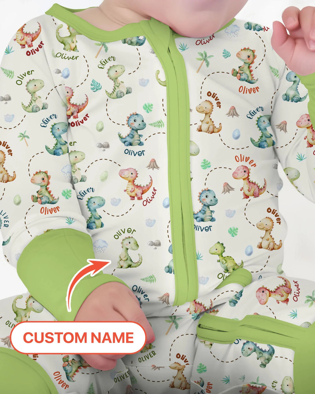 Personalized Dino Friends Bamboo Convertible Zippy