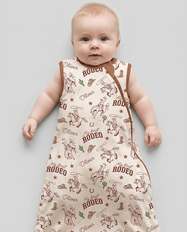 Custom Name First Rodeo Family Matching Bamboo Sleep Bag