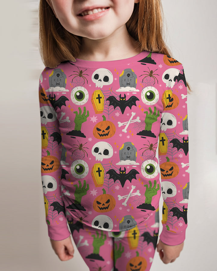 Little Monsters Bamboo Two Piece Long Sleeve Pyjamas Set For Halloween