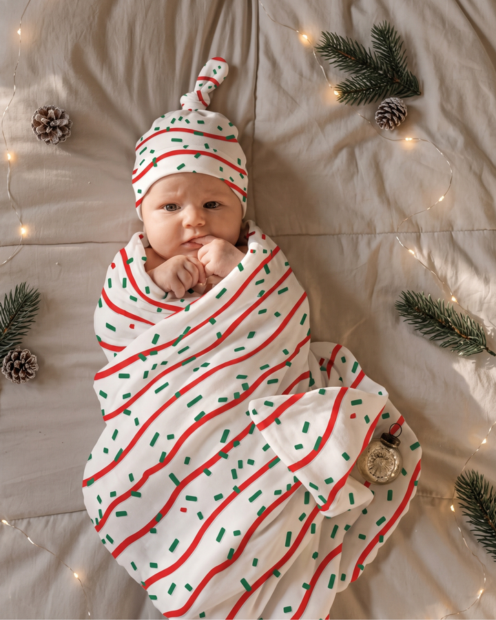 Candy Cane Cutie Bamboo Swaddle Blanket