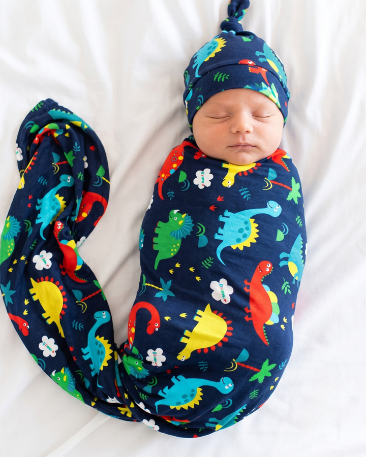 Dinosaur Baby Bamboo Swaddle Blanket