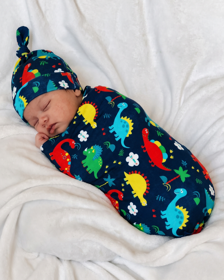 Dinosaur Baby Bamboo Swaddle Blanket