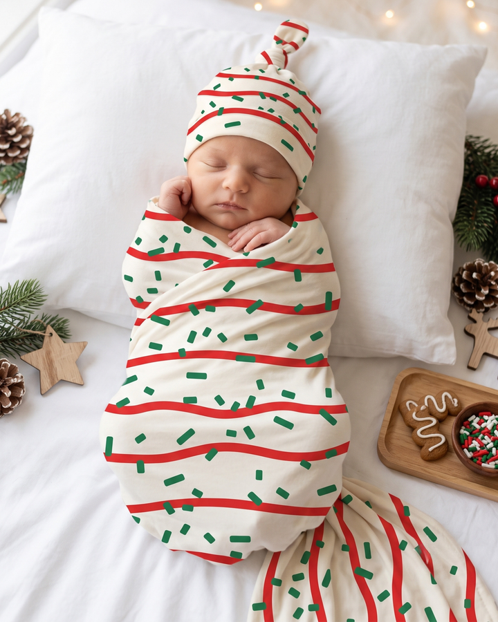 Candy Cane Cutie Bamboo Swaddle Blanket