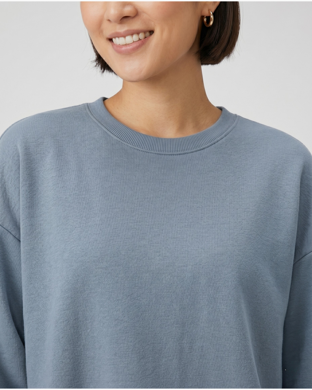 Solid Color Bamboo Adult Crewneck Sweatshirt