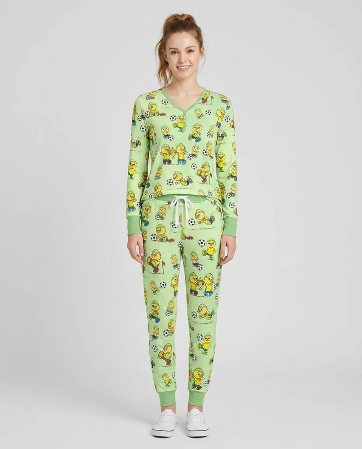 Brasil Soccer Fan Family Matching Bamboo Women Pajama Set