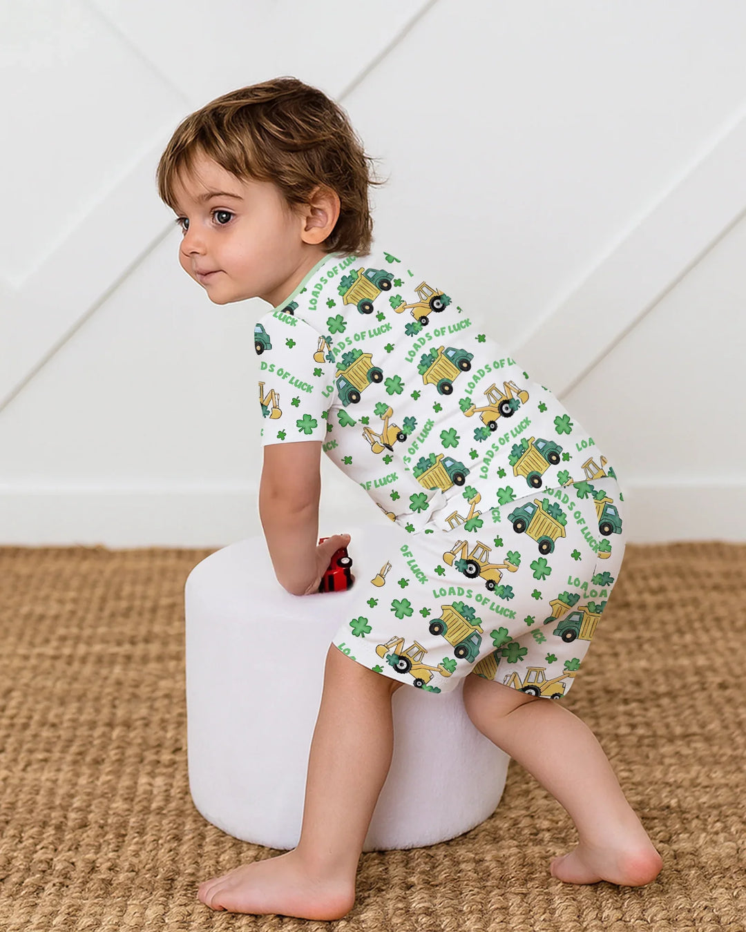 Loads Of Luck Bamboo Two Piece Short Sleeve Shorts Pajama Set