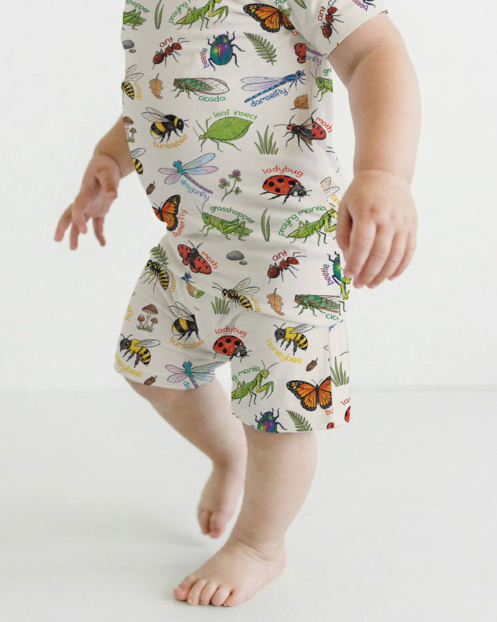Template Bamboo Two Piece Short Sleeve Shorts Pyjamas Set