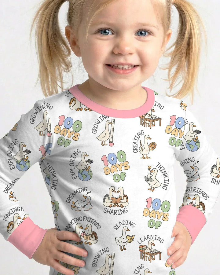 100 Days Of... Bamboo Two Piece Long Sleeve Pajama Set