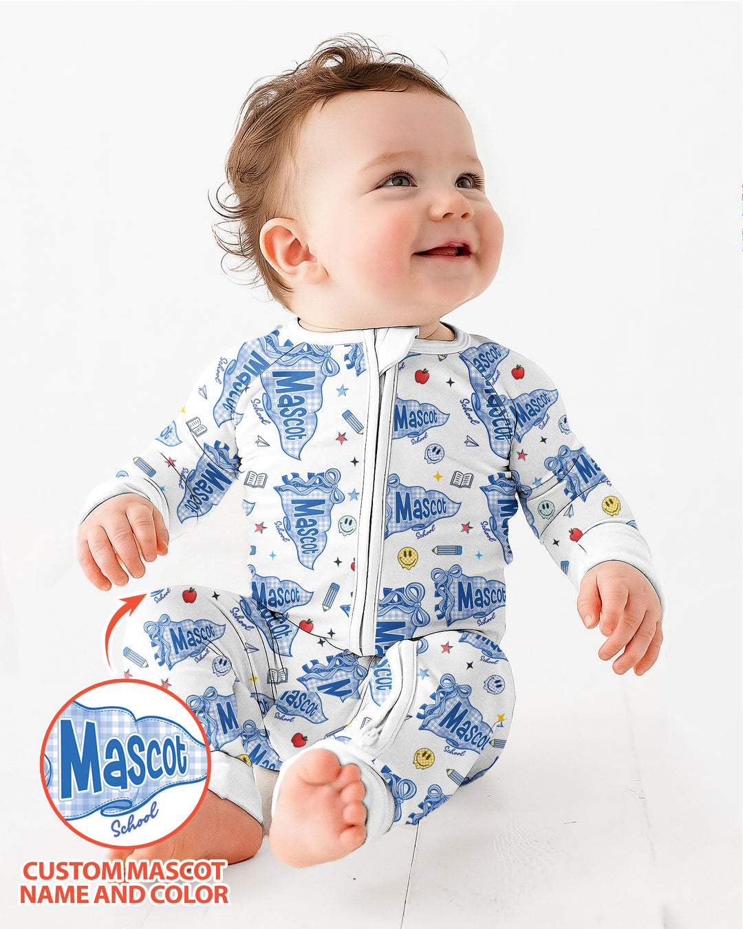 Custom Mascot School Name Bamboo Convertible Zippy