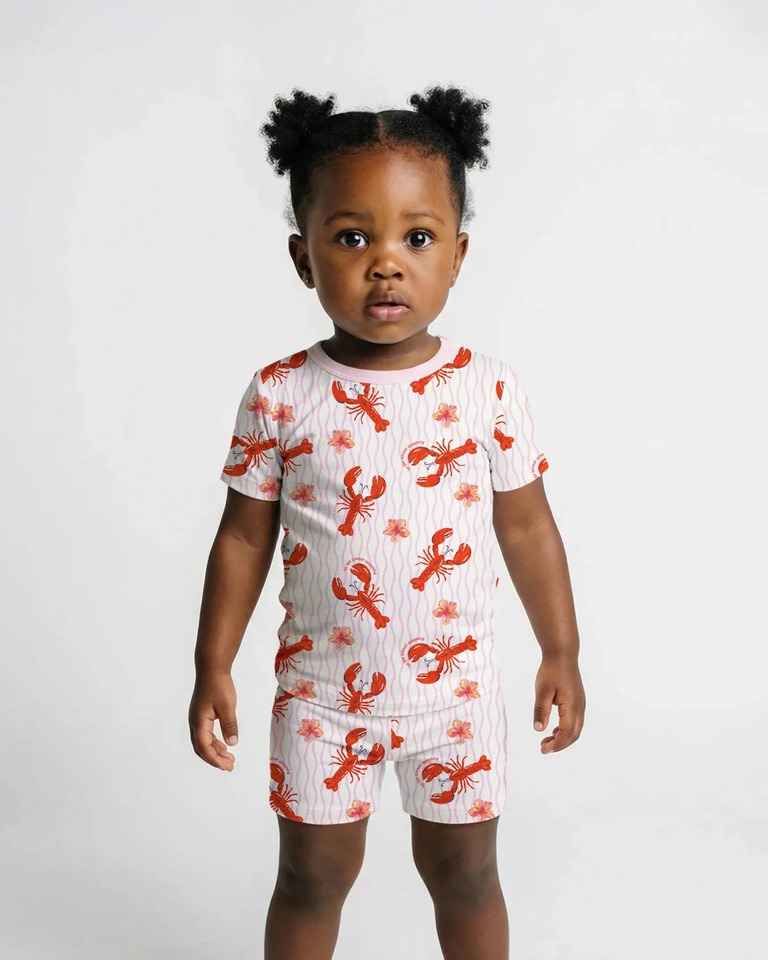 Crawfish Pinch Bamboo Two Piece Short Sleeve Shorts Pajama Set