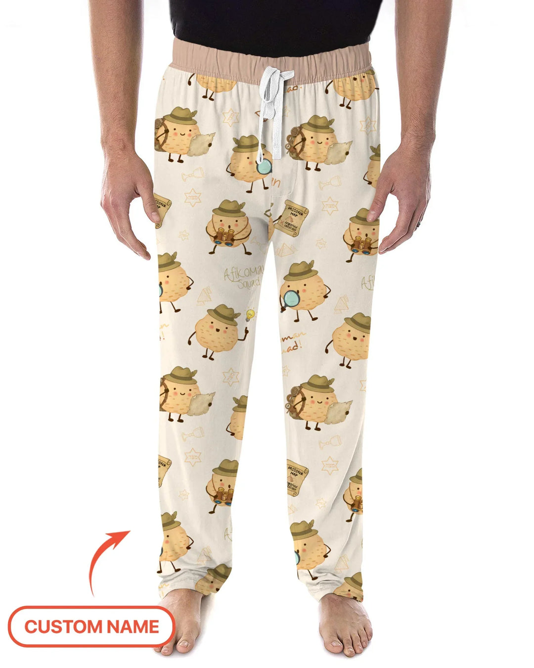Custom Name Passover Afikoman Bamboo Men's Pajama Set