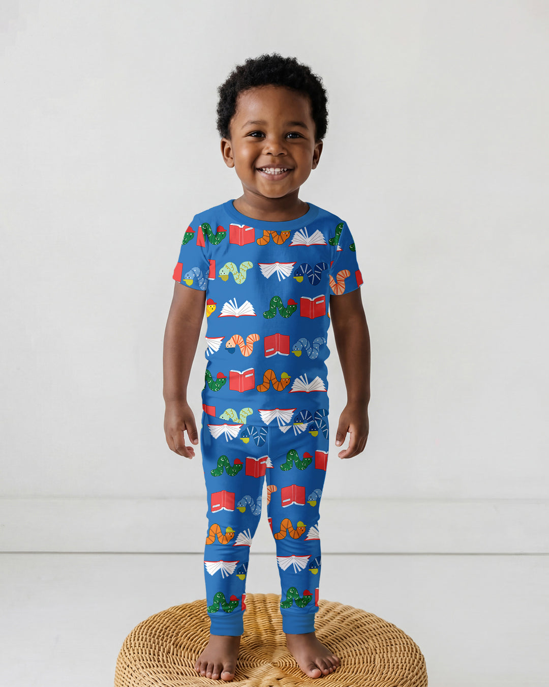 Bookworm Family Matching Bamboo Two Piece Short Sleeve Pajama Set