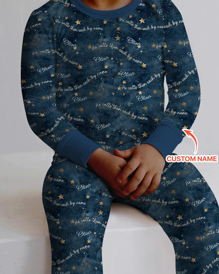 Called By Name — Personalized  Bamboo Two Piece Long Sleeve Pajama Set