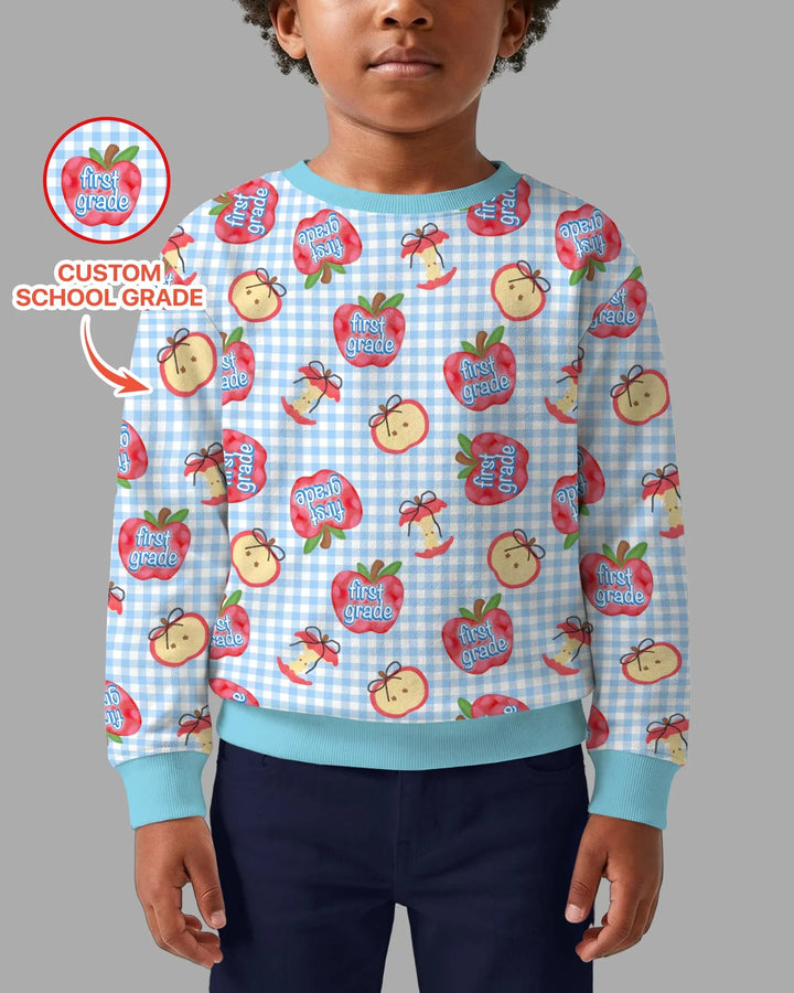 Custom School Grade Apple Days Bamboo Crewneck Sweatshirt