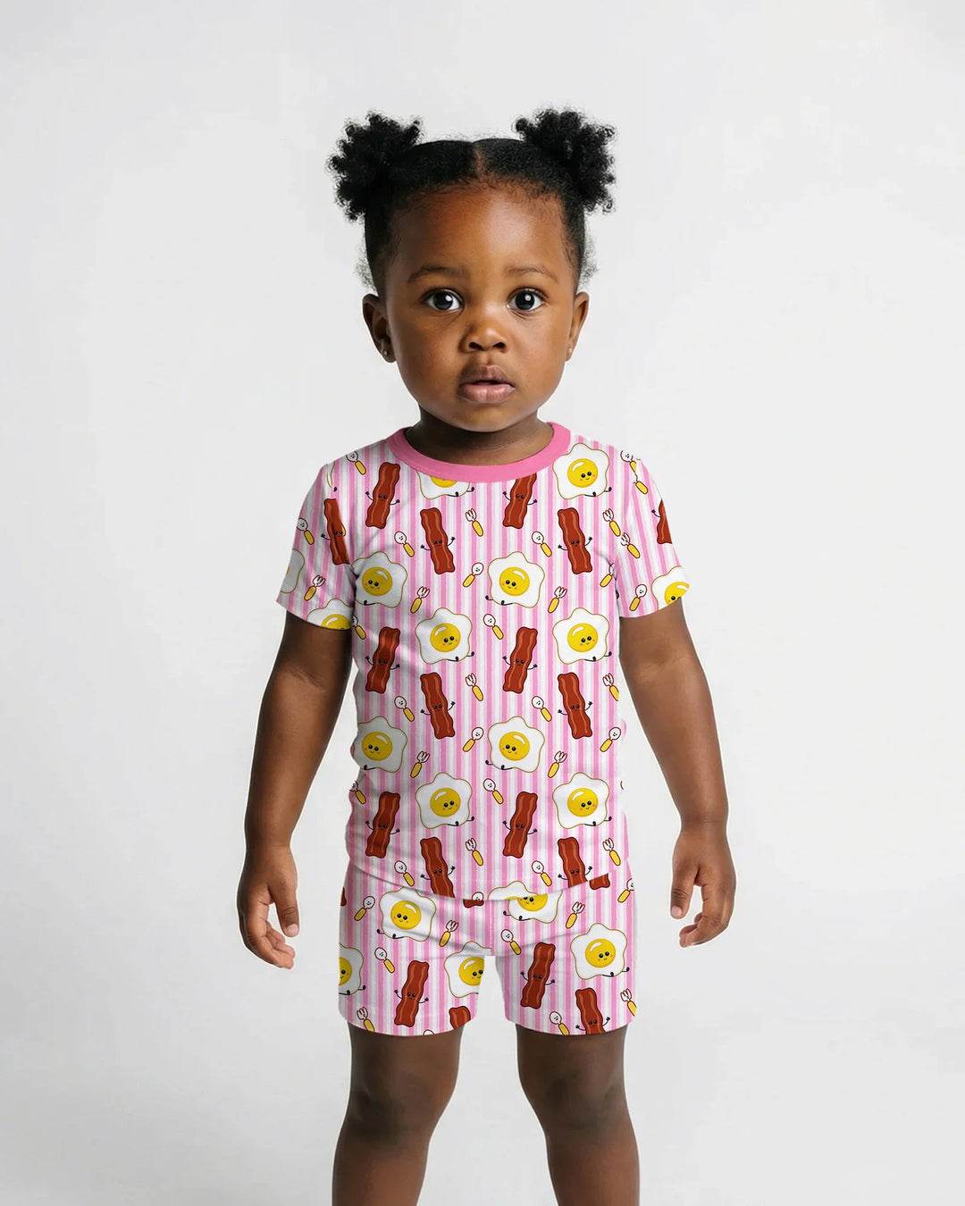 Breakfast Club Bamboo Two Piece Short Sleeve Shorts Pajama Set