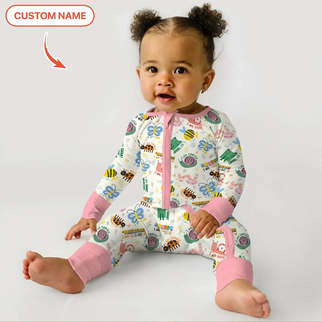 Spring Garden Custom Name Bamboo Convertible Zippy