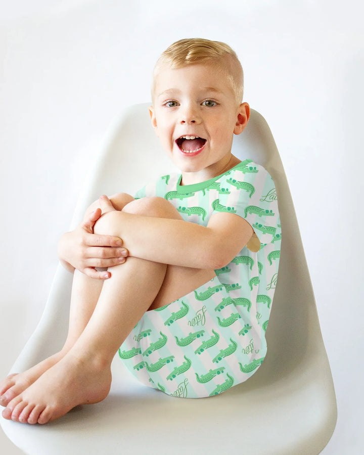Later Gator Bamboo Two Piece Short Sleeve Shorts Pajama Set