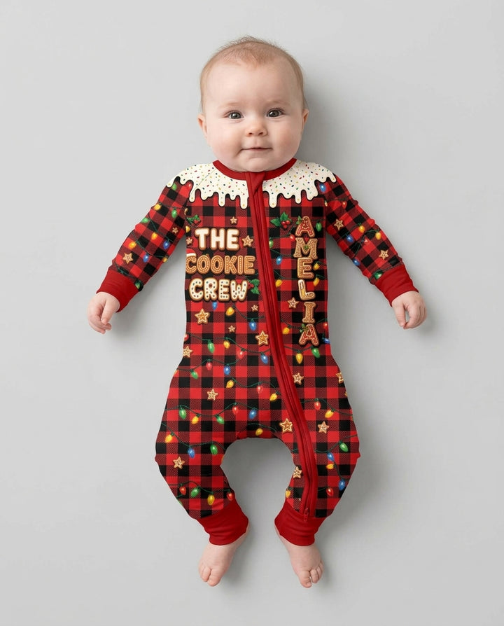 The Cookie Crew Custom Gingerbread Letter Bamboo Convertible Zippy