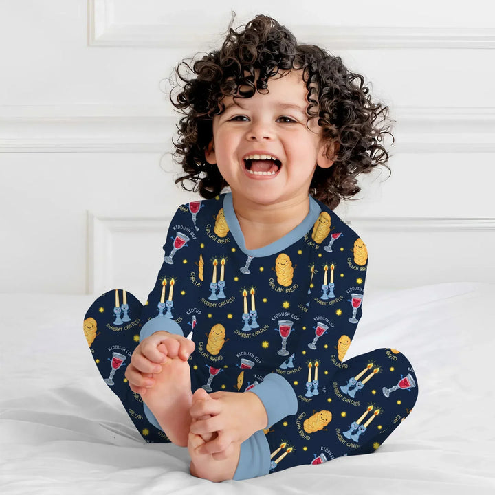 Shabbat Eve Bamboo Two Piece Long Sleeve Pajama Set