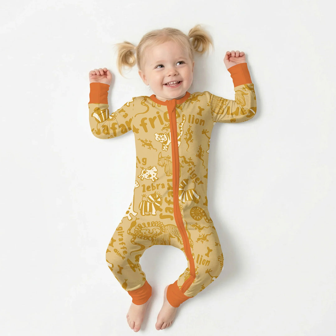 Handdrawn African Animals Bamboo Convertible Zippy