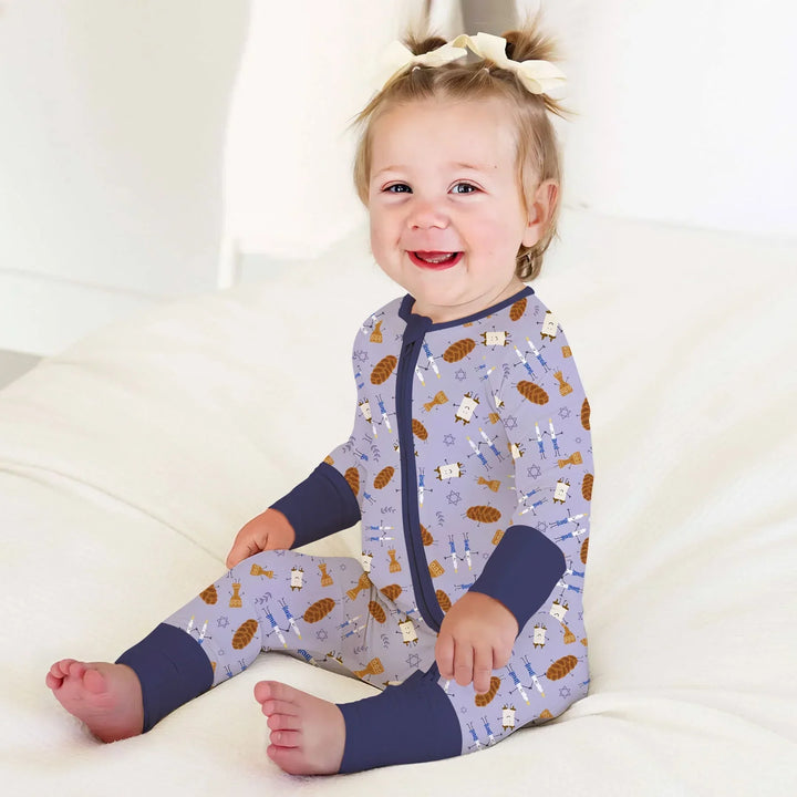 Shabbat Shalom Family Matching Bamboo Convertible Zippy