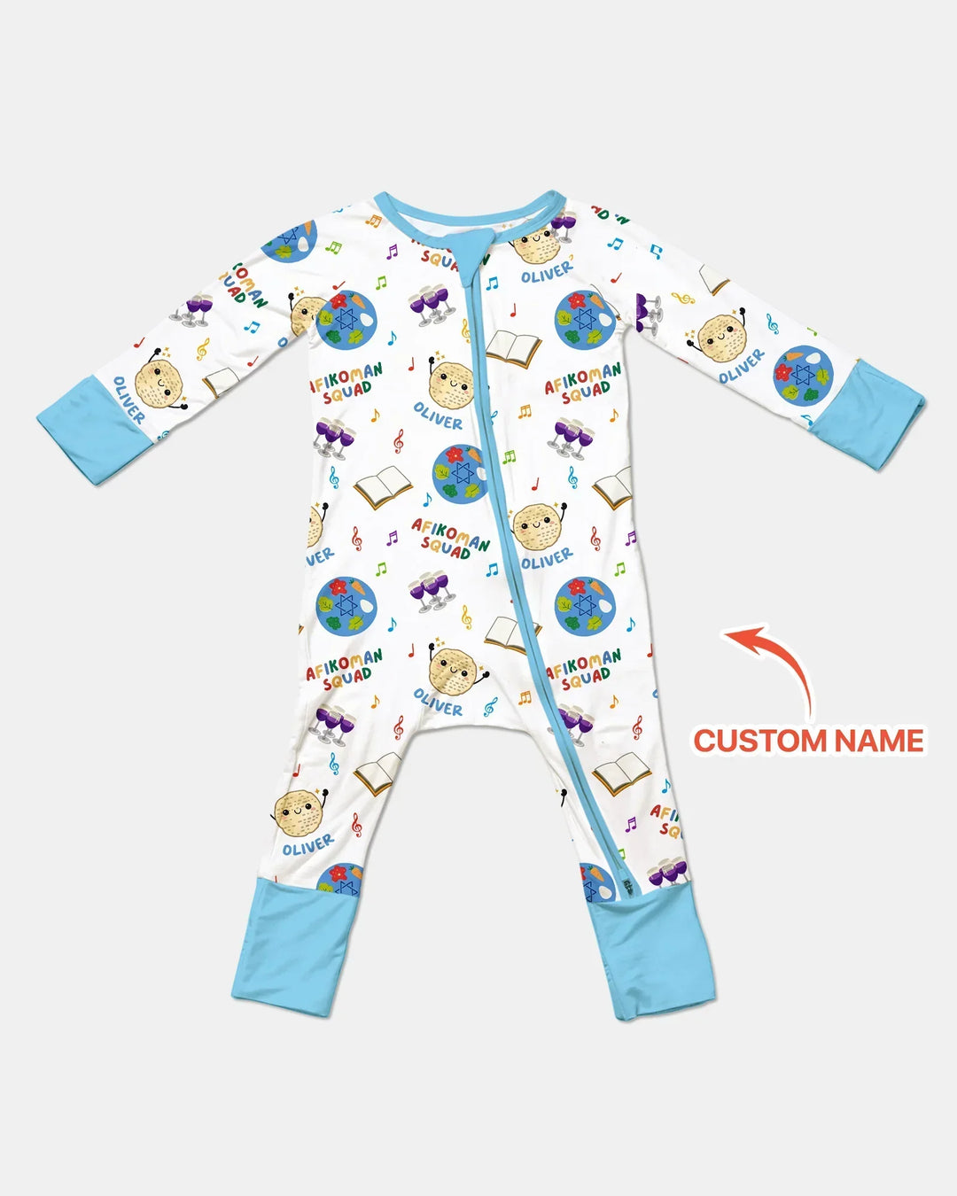 Custom Name Passover Afikoman Squad Bamboo Convertible Zippy