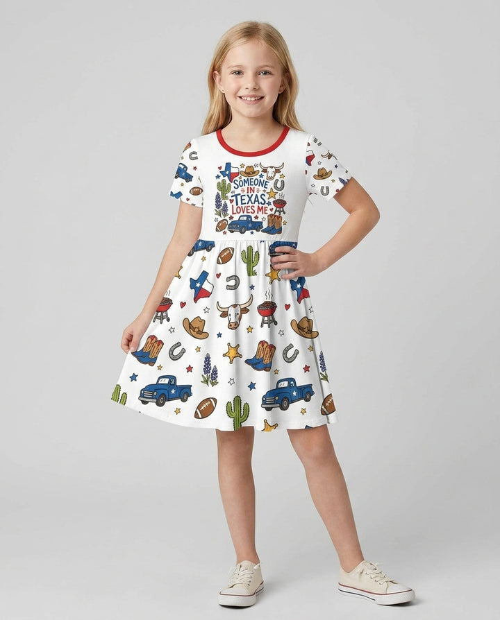 Someone in Texas Loves Me Bamboo Twirl Dress