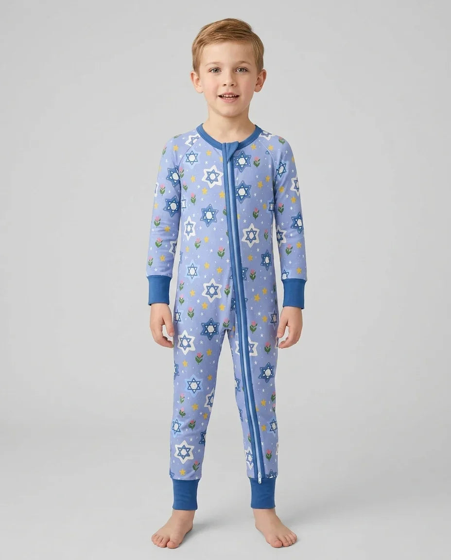 Starry Bloom Blessings Family Matching Bamboo Convertible Zippy