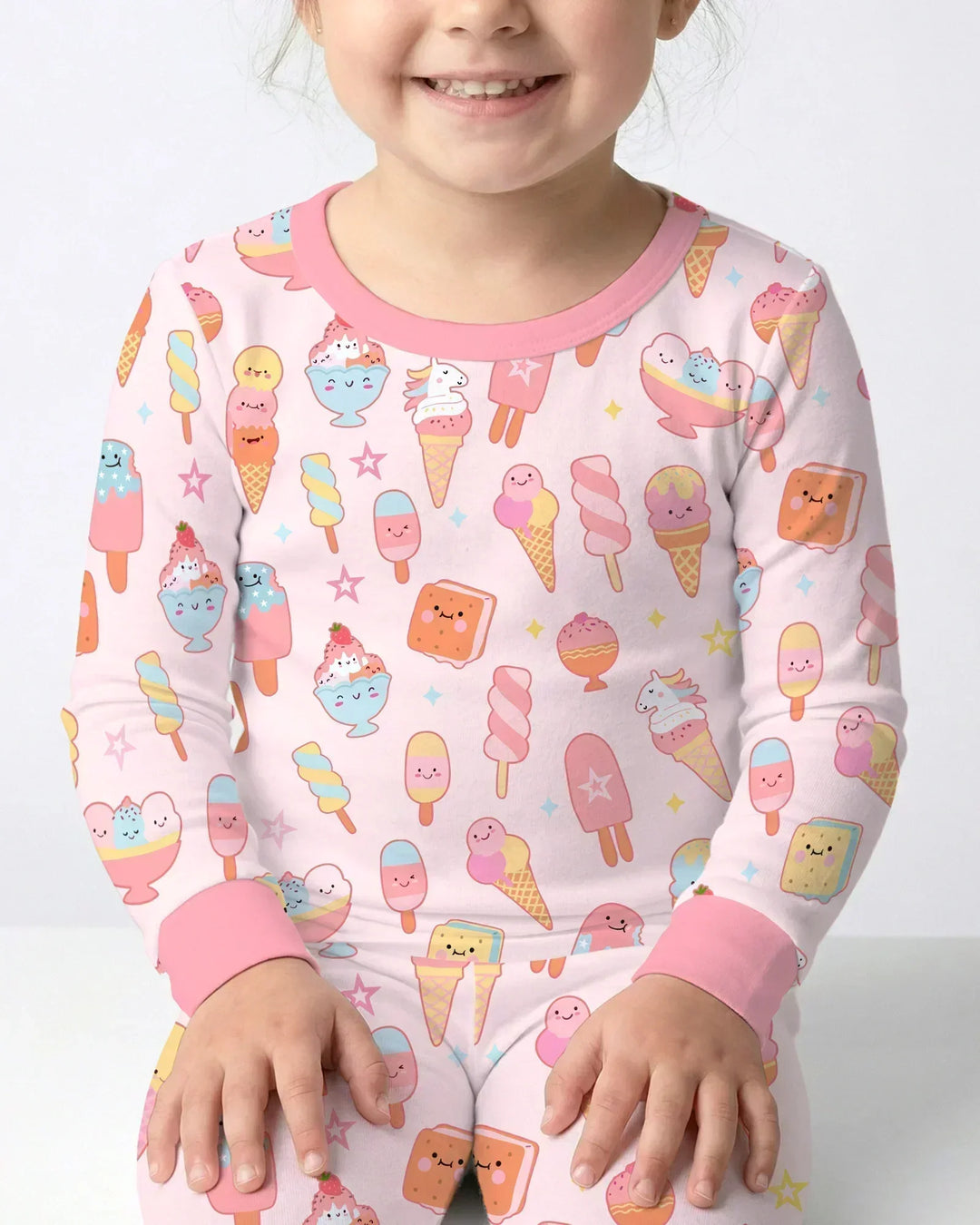 American Ice cream Bamboo Two Piece Long Sleeve Pajama Set