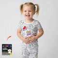 All Colorable Fruit of the Spirit Bamboo Two Piece Short Sleeve Pajama Set
