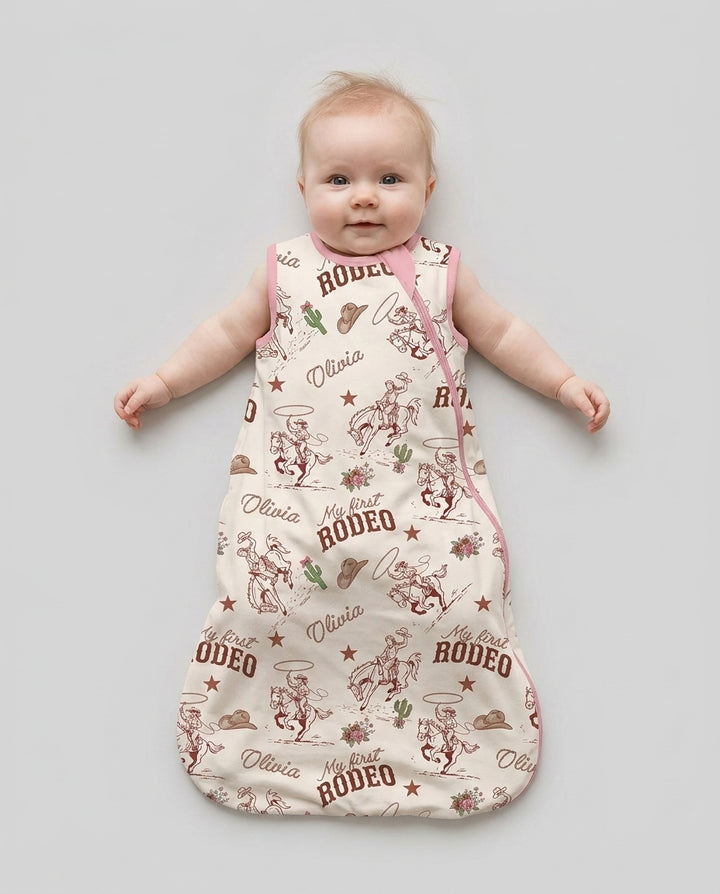 Custom Name First Rodeo Family Matching Bamboo Sleep Bag