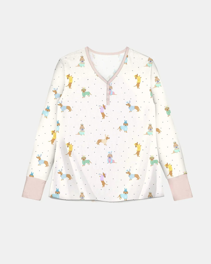 Easter Dachshund Bamboo Women Pajama Set