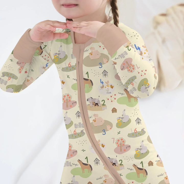 Farm Animal Counting Bamboo Convertible Zippy