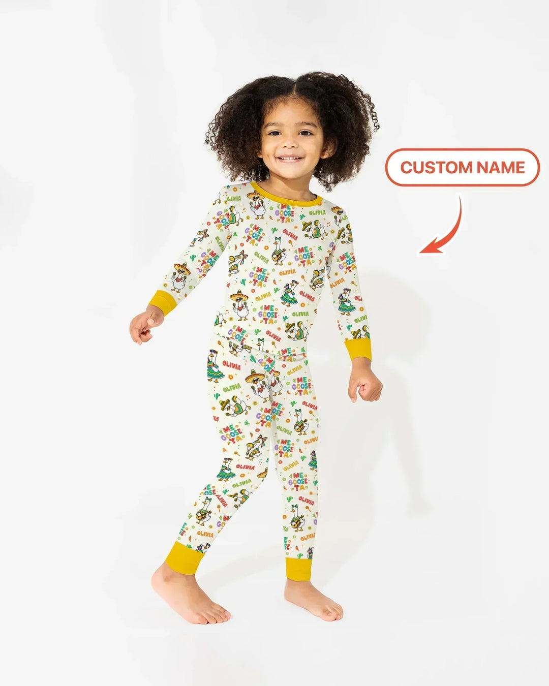 Custom name Me Goose-ta Bamboo Two Piece Long Sleeve Pajama Set