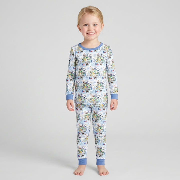 Template Bamboo Two Piece Long Sleeve Pyjamas Set