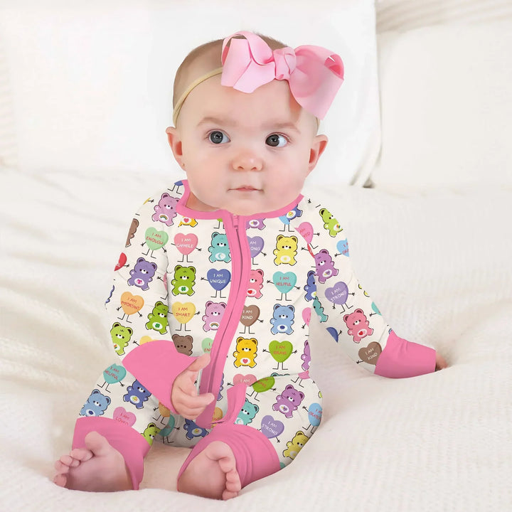 Rainbow Bears Affirmation Bamboo Convertible Zippy