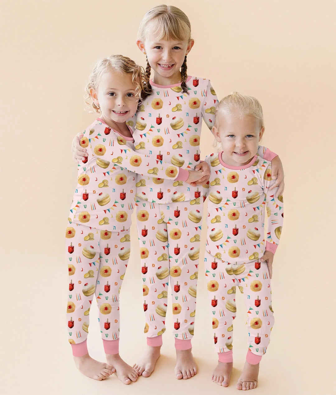 Hanukkah Donuts Two Piece Long Sleeve Pajama Set , Hanukkah Donuts Two Piece Long Sleeve Pajama Set - 12-18M / Blue