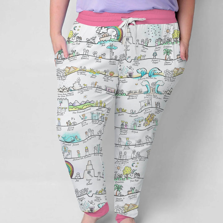 Bible Story Journey Family Matching Custom Bamboo Women Pajama Set