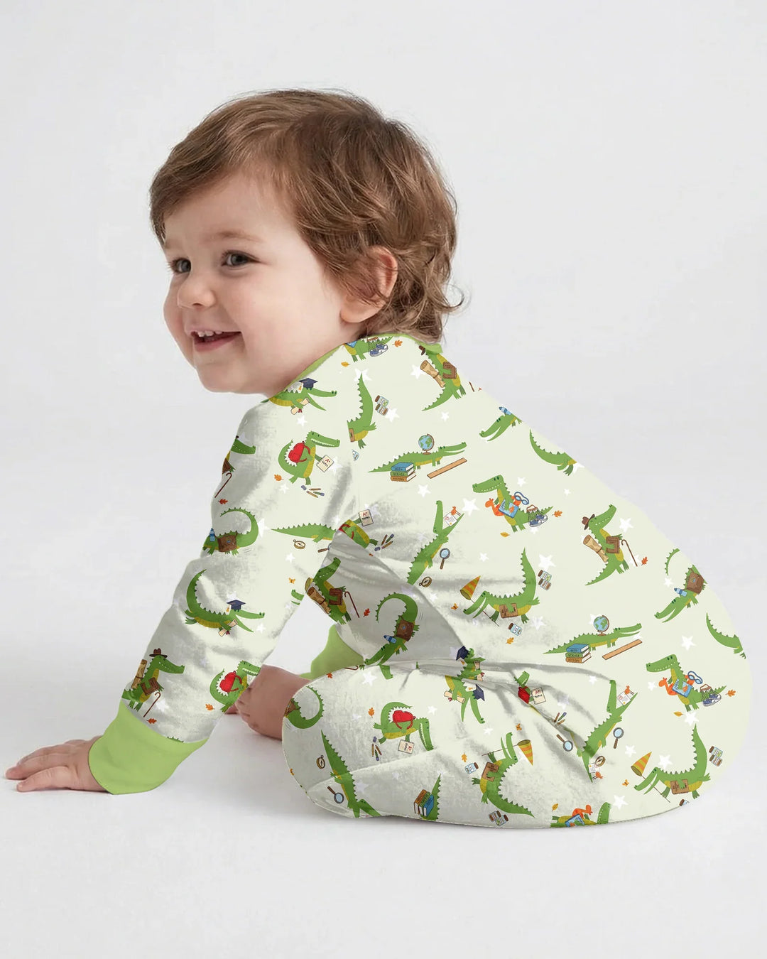 Custom Name Embroidered Alligator Bamboo Convertible Zippy