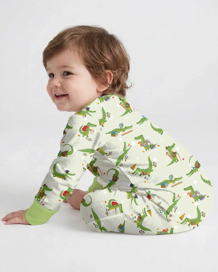 Custom Name Embroidered Alligator Bamboo Convertible Zippy