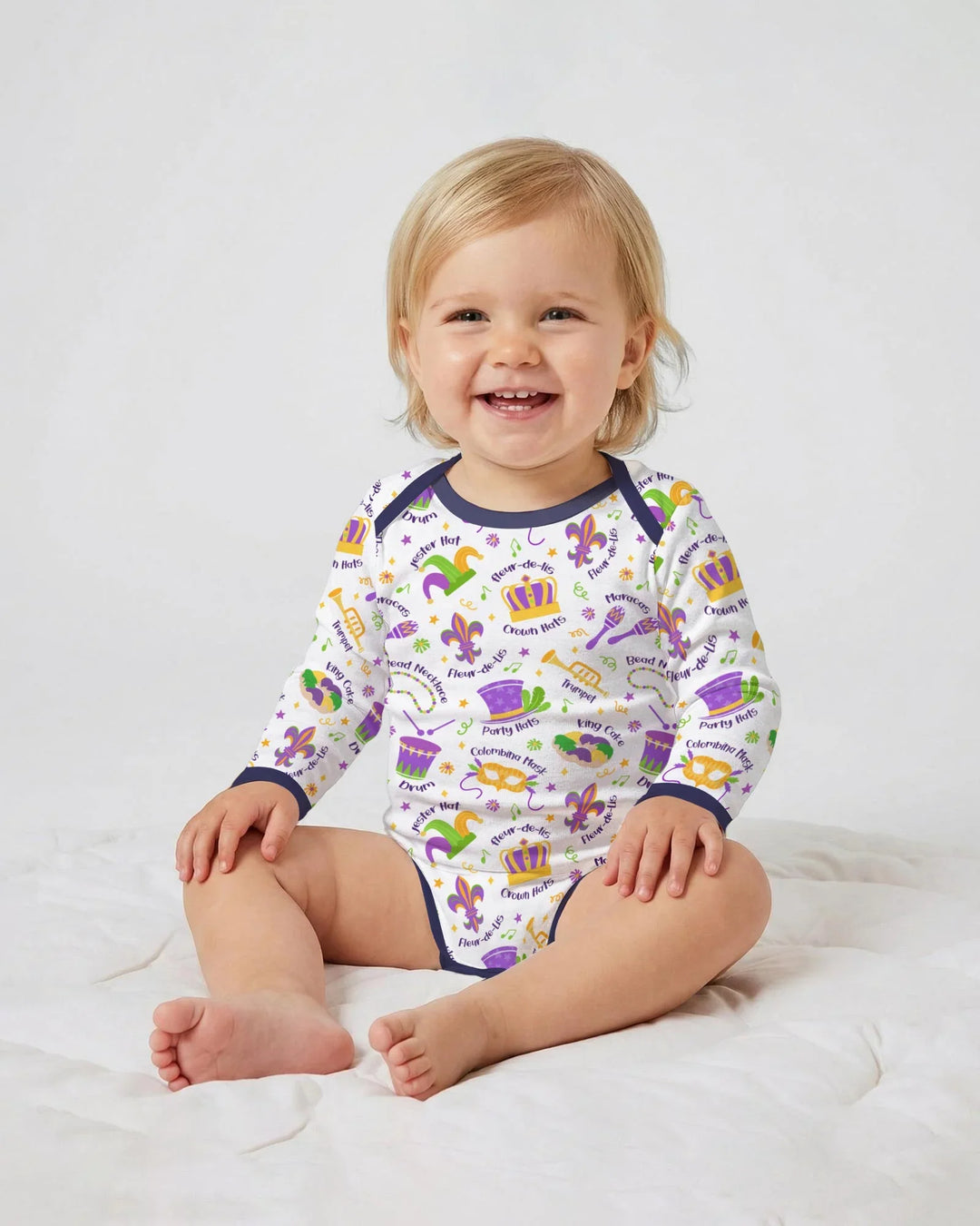 Mardi Gras Family Matching Bamboo Bodysuit