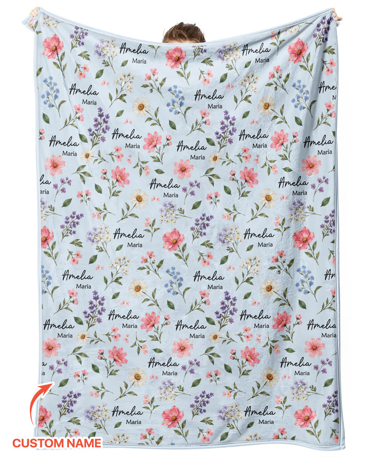 Wildflower Whispers Bamboo Blanket