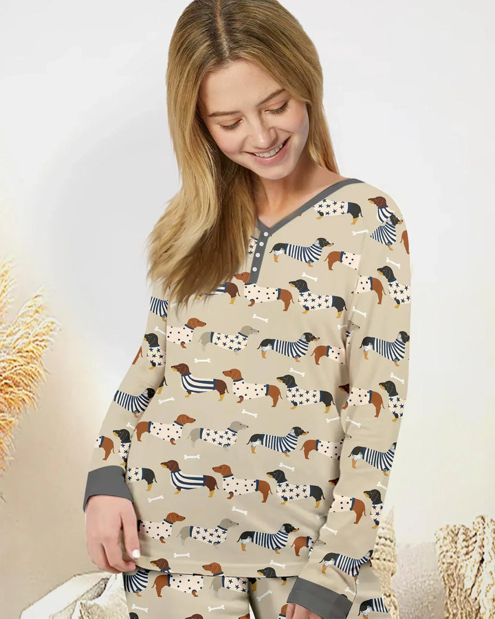 Cute Wieners Bamboo Women Pajama Set