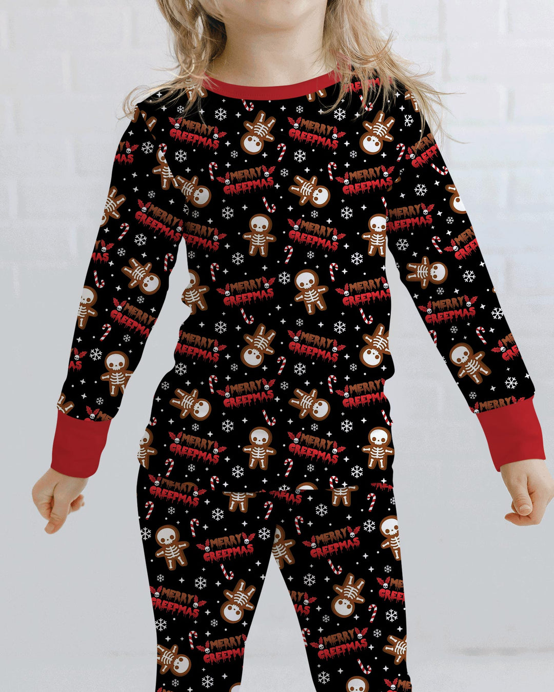 Merry Creepmas Cookies Bamboo Two Piece Long Sleeve Pajama Set